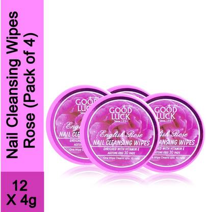 Goodluck Nail Cleansing Wipes English Rose