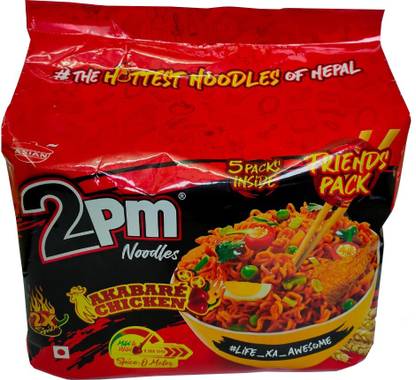2pm 2X Hot & Spicy Akabare Ramen Noodles from Nepal Instant Noodles Non-vegetarian