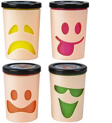 MON N MOL TOY SILLY FACE NOISE PUTTY (PACK OF 4) Multicolor Putty Toy