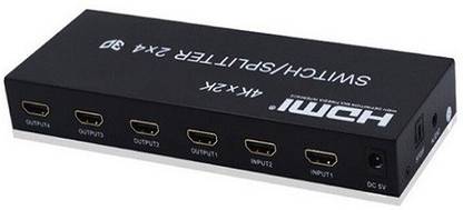 techut 2 input 4 Output HDMI Splitter Switch 2 in 4 out Media Streaming Device