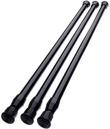 Hotop 3 Pack Cupboard Bars Tensions Rod Spring Curtain Rod, Adjustable Width (15.7-27.6 Inches)