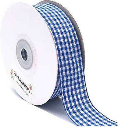 VIVIQUEN Gingham Ribbon Checkered Ribbon 1-Inch 25 Yard Each Roll 100% Polyester Woven Edge