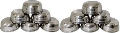 RBGIIT Stainless Steel Serving Bowl RB 12 Bowl 12 Pic Daal / soup / Sabzi / Milk / Buttermilk / Salad / Serve food / Fruits / Dish Full Sets Of Bowls bowls Stainless Steel