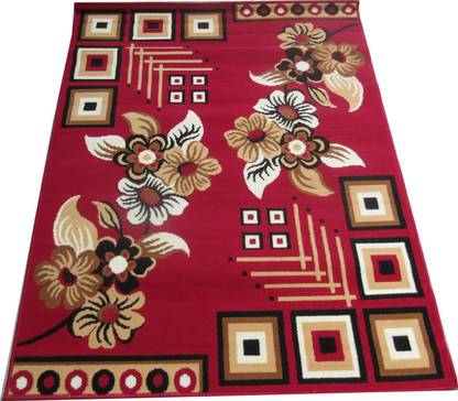 Farhan Carpet Red Polypropylene Carpet