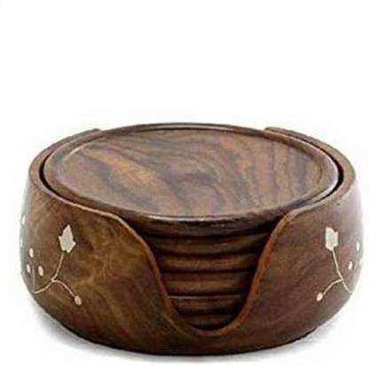 OnlineCraft 6 Compartments wood round