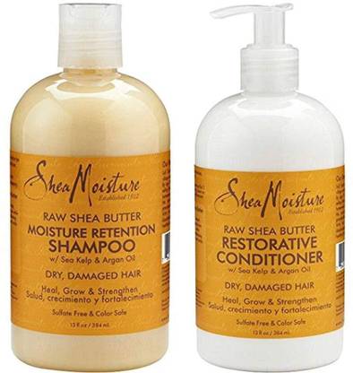 Shea Moisture Raw Shea Butter Restorative Shampoo and Conditioner Bundle