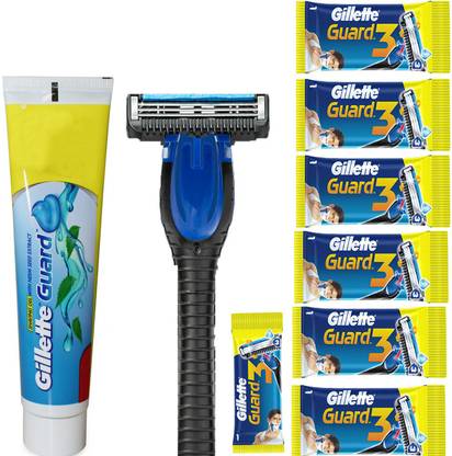 Gillette SAVING GUARD NEEM CREAM + RAZOR + 7 BLADE