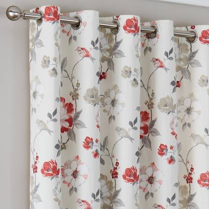 Goora Creation 170 cm (6 ft) Polyester Semi Transparent Window Curtain (Pack Of 2)