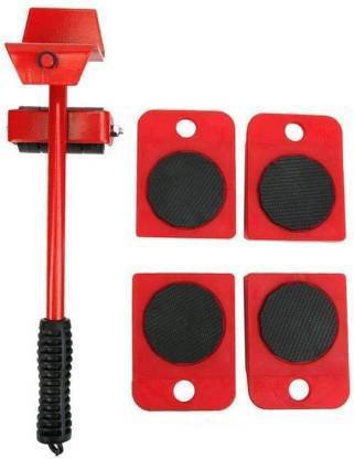 MOBONE Easy Furniture Shifting Tool|Heavy Furniture Lifter and Mover Tool Set|Transport Set Lift & Roll Lever & Castor Appliance & Furniture Moving Set (Up to 150 KG) Swivel Furniture Caster