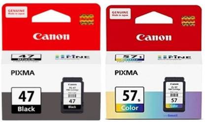 Canon 47 & 57 Small [SET OF 2] Tri-Color Ink Cartridge