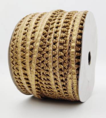 KnottyCord Golden Samosa Gota Patti Lace (10 Meter) for Dupatta, Blouses, Lehengas Golden Samosa Gota Patti for Dupatta, Blouses, Lehengas Lace Reel