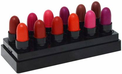 Hilary Rhoda MATT LOOK Super Matte Mini Lipstick, Multicolour, (Pack of 12)
