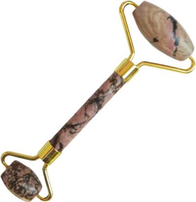 Maitri Export me-Rhodonite-Roller Smooth Facial Roller & Massager Natural Massage Jade Stone for Face Eye Neck Foot Massage Tool (Rhodonite) Massager