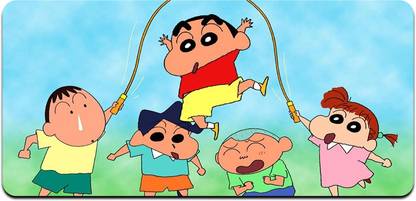 Ryca Live Wallpaper Shinchan Wallpaper 3D Design High Resolution Desk Pad With Non-Slip Base For Gaming||PC||Laptop||Keyboard Mousepad