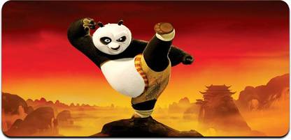 Ryca Kung Fu Panda Cartoon Wallpaper 3D Design High Resolution Desk Pad With Non-Slip Base For Gaming||PC||Laptop||Keyboard Mousepad