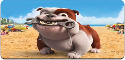 Ryca Luiz Bull Dog Wallpaper 3D Design High Resolution Desk Pad With Non-Slip Base For Gaming||PC||Laptop||Keyboard Non Slip Base Mousepad