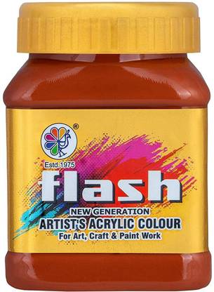 FLASH Acrylic Colour 200ml (Burnt Sienna)