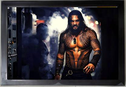 Jason Momoa Body Aquaman Framed HD Poster for Room 14x20 Inch Paper Print