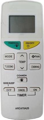 Ehop ARC470A25 AC Remote Compatible for Split AC with Power Chill Function VE-132A DAIKIN Remote Controller