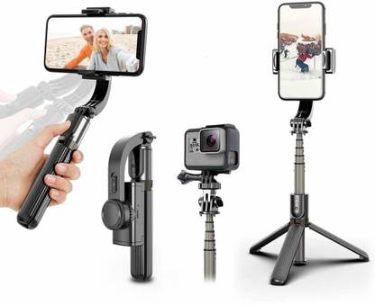 एडोफायस 3 in 1 Phone 1-Axis Handheld Gimbal Stabilizer with Bluetooth Wireless Remote, Auto Balance 360° Rotation ट्राइपॉड