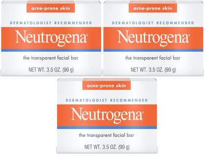 NEUTROGENA ACNE - PRONE SKIN SOAP 99 GM PACK OF 3