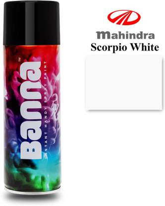 Banna Automotive paint for Mahindra Cars White Spray Paint 440 ml