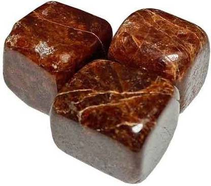 ALDOMIN Red Garnet 3 Pc Polished Rectangular Crystal Pebbles