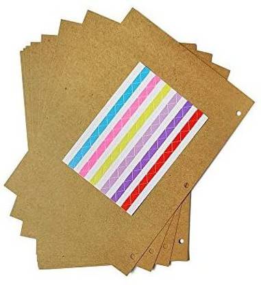 ZEEYUAN Inner Blank Scrapbook Pages 26cm x 18.5cm, Refill Pages for Large DIY Photo Albums 10 Sheets /20 Pages Album