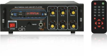 ain 2 Channel High Power Stereo Amplifier with Big LED Display/Bluetooth/MIC Input/USB/SD Card Slot/FM Radio/AUX Input/Remote Control & Built-in Equaliser with Bass, Treble & Balance Control Power Amplifier. 160 W AV Power Receiver