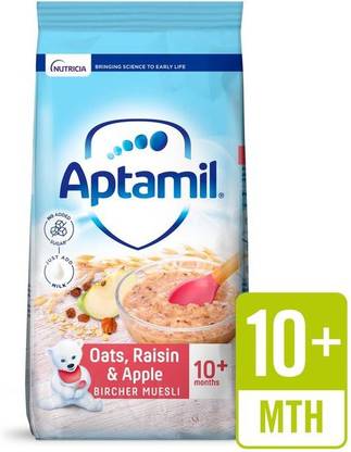 Aptamil Oats , Raising & Apple Bircher Muesli 10+ 250 g Cereal