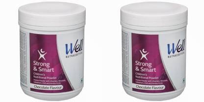Well Strong & Smart Children's Nutritional Powder 200G (Pack of 2) Chocolate Flavored Powder