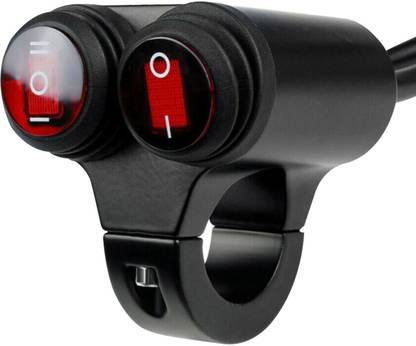 OLMEO DUAL ON/OFF SWITCH BIKE LED HANDLE Handle Bar Grip For Universal For Bike Universal For Bike