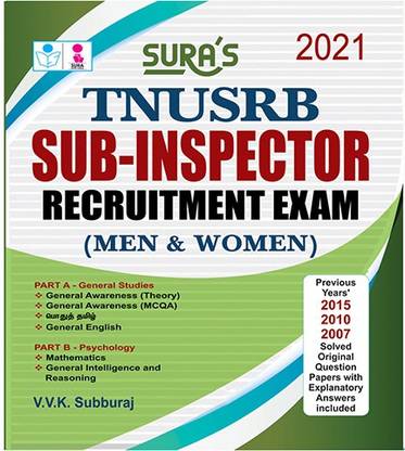 TNUSRB Sub-Inspector SI (Men and Women) Recruitment Exam books