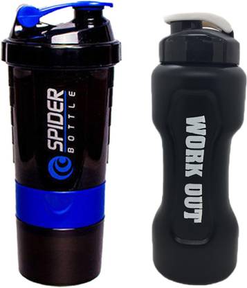 TRUE INDIAN Combo Of Unique Gym Shaker & Sipper/Water Bottle For Gym | Gym Shaker Bottle 500 ml Plastic Shaker