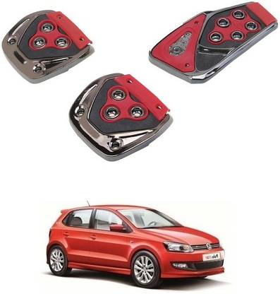Qiisx 3 Pcs Non-Slip Manual Car Pedals kit Pad Covers Set Compatible with Volkswagen Polo GT Car Pedal