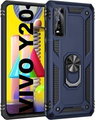 Coverskart Back Cover for VIVO Y20, Military Grade Phone Case Hard Shell + Soft TPU + Ring Stand Fits Magnetic Car Mount
