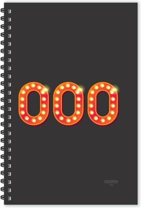ESCAPER Number 000 - Numeric Diary (Ruled - A5 Size - 8.5 x 5.5 inches), Lucky Number Diary, Numbers Diary A5 Diary Ruled 160 Pages