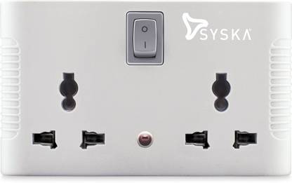 Syska SSK-MPS-0401 6 A Three Pin Socket