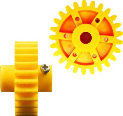 REES52 Plastic Spur Gear - Yellow - 6mm Circular Shaft - 25T Motor Control Electronic Hobby Kit