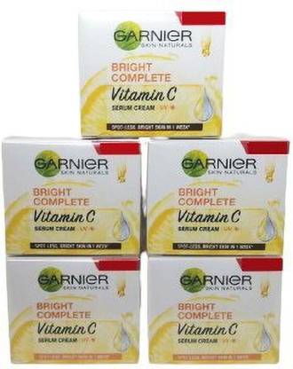 GARNIER BRIGHT COMPLETE VITAMIN C SERUM CREAM (PACK OF 5)