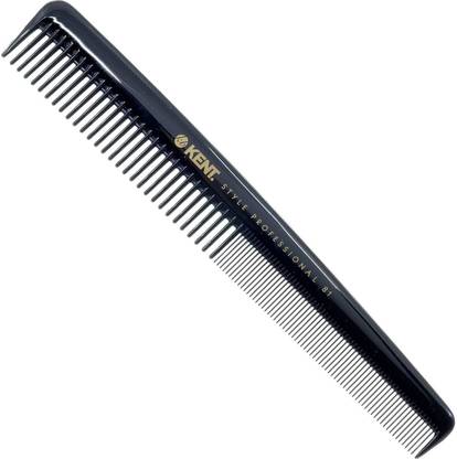 KENT Shallow Teeth Dressing Comb, Black, 184mm
