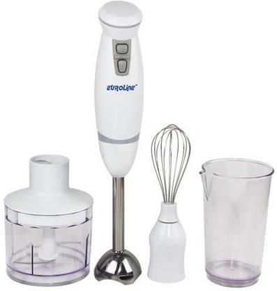 Euroline 200 W White Chopper, Electric Whisk, Hand Blender