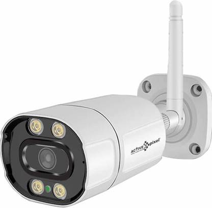 active pixel 2MP Wireless WiFi Outdoor Security Bullet Camera, IP66 Waterproof, Metal Body IP CCTV System with Color Night Vision, Motion Detection & Cloud Storage Security Camera