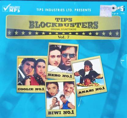 TIPS BLOCKBUSTERS-HERO NO.1 ,BIWI NO.1,ANARI NO.1 ,COOLIE NO.1 MP3 Limited Edition
