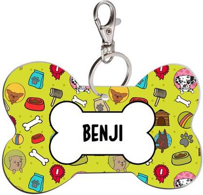 SKY TRENDS Bone Shape Collar Locket/Pendant for Dogs & Puppy -111 Info Engraved Dog Collar Charm