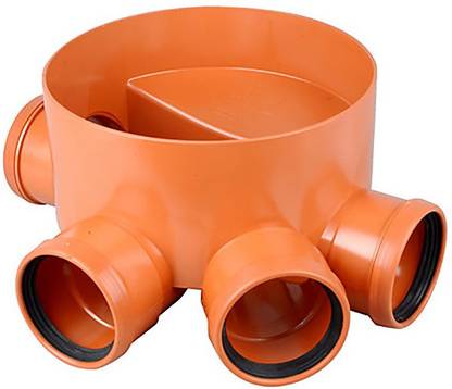 Hardware Ultra Inspection Chamber Left Hand 45° and 90°junction 4-Way Head Plug Pipe Joint