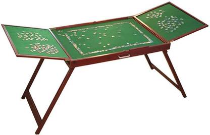 Bits and Pieces Portable Puzzle Table & Puzzle Storage - Folding Jigsaw Puzzle Table w/Felt Surface