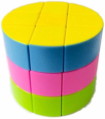 RVM Toys 3x3 High Speed Quality Circle Shape Cube Sticker Less with One Hand Movement and Smooth Play Round Shape Rubik Cube Puzzle Set Toy for Boys and Girls
