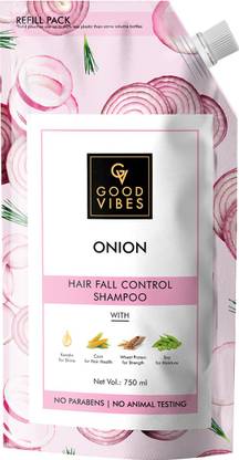 GOOD VIBES Onion Hairfall Control Shampoo Refill Pack