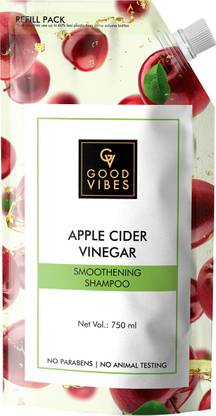 GOOD VIBES Apple Cider Vinegar Smoothing Shampoo Refill Pack